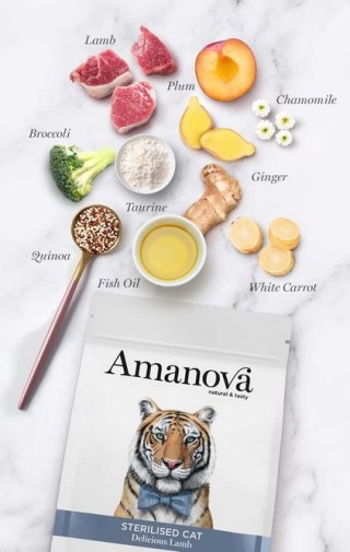 Amanova Cat Sterilised Delicious Lamb - jagnięcina 1,5kg