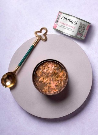 Amanova Cat Tuna & Seaweed - tuńczyk i wodorosty w galaretce puszka 70g [13]