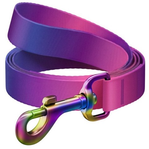 Collar WauDog Recycled Smycz nylonowa, gradient M 20mm/122cm fioletowy