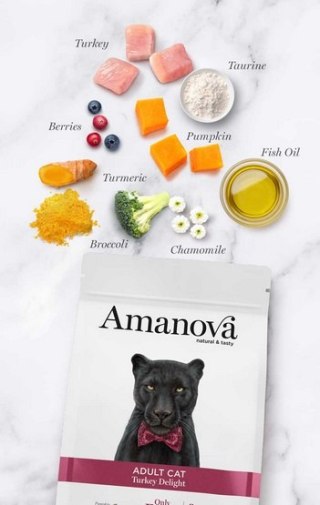 Amanova Cat Adult Turkey Delight - indyk 4kg
