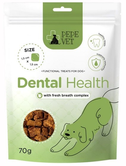 Paka Zwierzaka PEPE VET Przysmak funkcjonalny Dental Health 70g