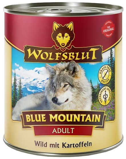 Wolfsblut Dog Blue Mountain Adult - dziczyzna i ziemniaki puszka 800g